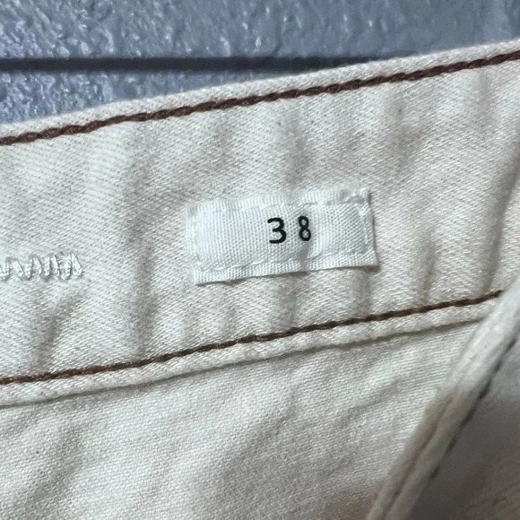 First Row Men Denim Shorts Sz 38 Hand Painted Distressed Boro Stitch 10” Inseam - Picture 10 of 10